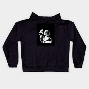 Renaissance Beats Smoking Nun Techno Kids Hoodie